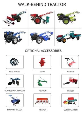 Оборудование инструментов трактора 8hp 680mm руки земледелия 4WD небольшое обрабатывая землю