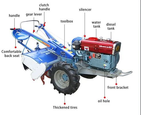 идя трактор 16hp руки трактора фермы 12hp 18hp мини дизельный идя
